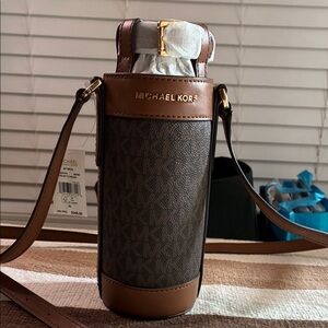 Michael Kors Brown and Tan Crossbody Bag